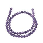 Purple Amethyst Beads Plain Round 4mm Strand Of 90+