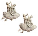 2 x Ballroom Dancers Handcrafted From English Pewter Pin Badges-PAG