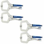 11" Welding Locking C Clamps Adjustable Fastener with Quick Release Grip 4 Pack