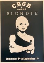 Blondie concert poster - Live at CBGB`s New York City 1977 new reprinted edition