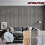5x3M 3D Wood Panel Effect Wallpaper Peel&Stick Self-Adhesive Wood Slat WallPaper
