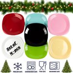 Set of 4 BT Plastic Dinner Plates Unbreakable Reusable Microwave Dishwasher Safe