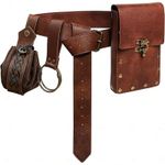 Renaissance Cosplay Leather Belt Pouch Waist Bag