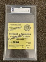Diego Maradona First International Goals Ticket Argentina Vs Scotland
