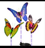 2X Solar Butterfly led Light Waterproof 7Colour Changing Garden Pathio Walkway 