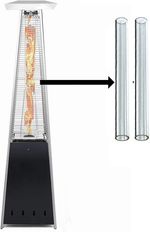Glass Tube Replacement with rubber ring for Pyramid Style Gas Patio Heater