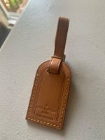 Authentic Louis Vuitton leather luggage tag ! !