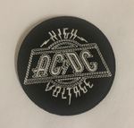Ac/Dc High Voltage Round Woven Sew Or Iron On Patch Officially Licensed