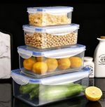 Airtight Food Storage Rectangle Containers Clip Lock Lid 100% Non-Leak BPA Free