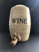 Beautiful Large Vintage 1960’s Moira Stoneware Kitchen Wine Barrel Wooden Tap
