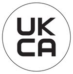 UKCA Conformity Labels, 15mm Dia., Black on White, 100 Labels MP008139