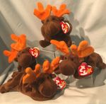 Chocolate Moose Lot of 4 Ty Beanie Babies #4015 PVC 1993 Retired  $35.99
