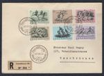 Luxembourg 1952, Olympic Games Registered FDC Postally Run Sc 280/85, Mi 495/500
