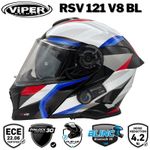VIPER RSV121 BLINC BLUETOOTH FLIP FRONT MOTORBIKE MOTORCYCLE HELMET WITH PINLOCK