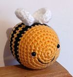Handmade Crochet Bee Soft Toy Plush Stuffed Animal - Small (15-35cm)