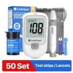 Diabetes Test Kit Blood Sugar Glucose Monitor Linksun G-425-1 Complete Kit