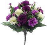 Artificial Flower Memorial Grave spike Hand made roses and chrysanthemums