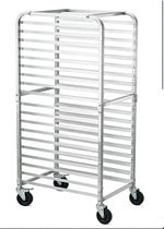 Garvee 20 Sheet Commercial Bun Pan Kitchen ALUMINUM Baking Racks Brake Wheel