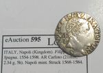 Italy, Napoli Filippe De Spagna 1554-98 AR Carlino Naples Mint, Struck 1568-84