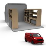Ford Transit Custom Plywood Racking for 2024+ (Short L1) Shelving - Full Set