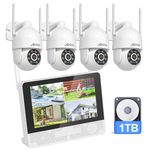 ANRAN CCTV Home Security Camera System 12" Monitor With 1TB Hard Drive Outdoor