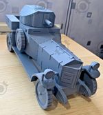 WW1/WW2 UK ROLLS ROYCE ARMOURED CAR 3D PRINTED, MANY SCALES AVAILABLE.