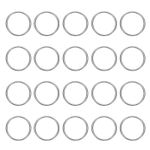 20pcs O Ring Buckles 2" Dia 0.16" Thickness Stainless Steel Round Buckles