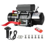 GEARZAAR Electric Winch 12v 13500lb/6125kg Steel Rope w/ Wireless Remote Control