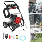 Petrol High Pressure Washer Gasoline Engine Jet Cleaner 170-190bar 7.5hp 3400rpm