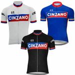 1970 CINZANO Retro Cycling Jersey CINZANO bib shorts Bicycle Jersey Cycling Tops