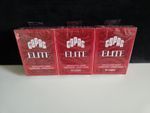 3 Packs of Copag Elite red 100% Plastic cards poker size jumbo index 55 cards