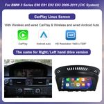 CarPlay Multimedia Touch Screen For BMW 3 Series E90 E91 E92 E93 2005-2011 CIC