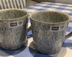 BNWT 2 X Denby Halo Speckle  PURE Stoneware Mugs. Large 400 Ml Lighter Coloured