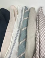 Set of 2 Stonewashed 100% Linen Tea Towels - Various Cloths Colours 50x70cm