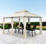 Mondeer 3x4m Garden Gazebo Heavy Duty Garden Marquee Party Camping Tent Canopy