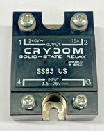 Crydom SS63 US Solid State Relay 75A Switched load 3.5-26V DC control