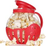 Microwave Popcorn Maker Glass Jug 2.5L BPA-Free Dishwasher Safe Popcorn Bowl