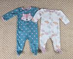 Carters 6m Girl Sleeper Pair Fall Winter Woodland Fox Bunny
