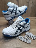 Asics Gel 335 Men's Shoes Size 6 UK White/Blue Cricket  Leather Trainers