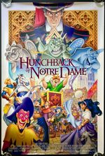 Hunchback of Notre Dame ORIGINAL UK One Sheet Movie Poster Walt Disney 1996