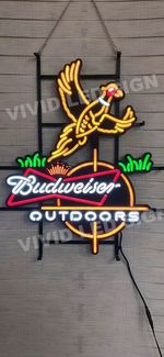 Vivid LED 24" Flying Pheasant Hunters Outdoors Beer Neon Sign Light With Dimmer