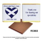 PERSONALISED CHOCOLATE WEDDING FAVOURS / SCOTTISH / FREE P+P + FREE  CHOC!!