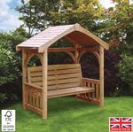 Garden Arbour Bench Seat Wooden Patio Sun Shade Shelter 2 Seater Pergola Arch