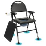 Commode Toilet Chair 83-94CM Adjustable Height Over Toilet Safety Frame Folding
