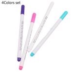 4 X FABRIC MARKER MARKING PENS WATER WASHABLE ERASABLE DRESS MAKERS TAILORS PEN