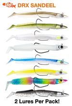 DRX Sandeels | 2 per Packet | 10g 20g 35g 50g Weedless Bass Sea Fishing Lures