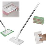 Disposable Dust Mop with 4  Reusable Cloths for Easy Cleaning & Dust Control