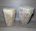 Hand Drums Bongo Djembe African Animal Hide Skin Rattle Percussion Used Read