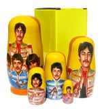 Beatles SGT. Pepper's 5 PC Russian Style Nesting Dolls, Stacking Egg Toy Set