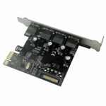 SATA POWER 4-Port PCI-E to USB 3.0 PCI Express Expansion Card Adapter Hub 